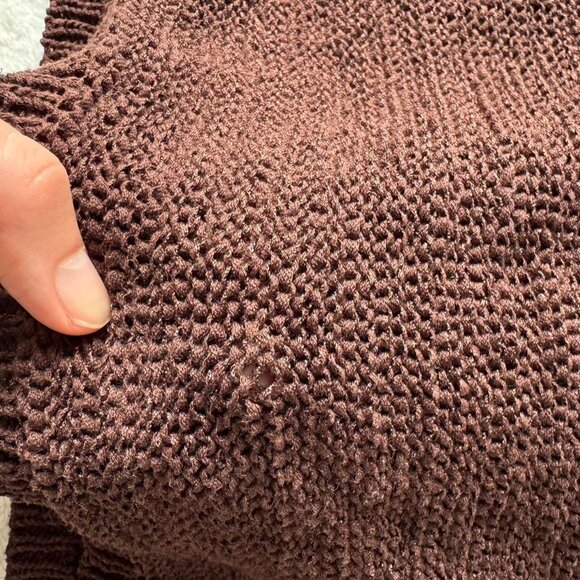 melanie lyne chocolate brown knit top - Picture 6 of 6